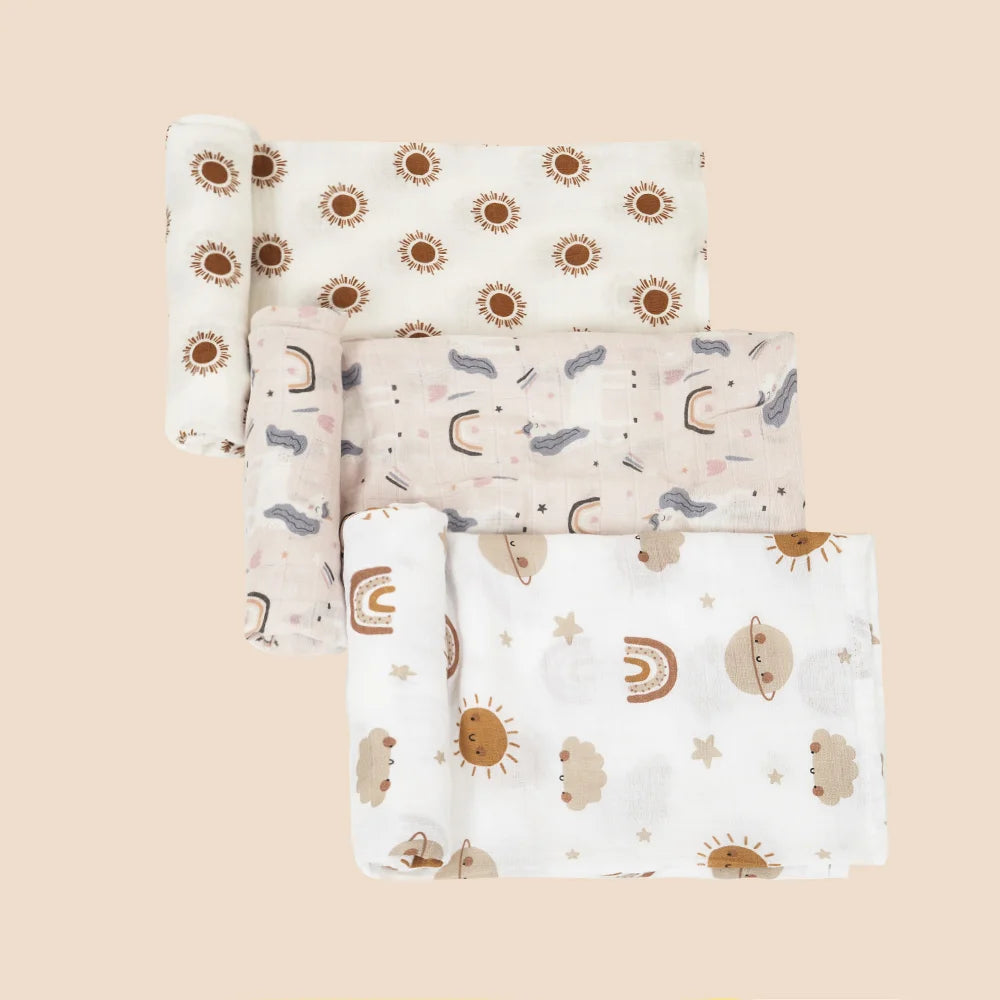 3 Piece Muslin Cloths