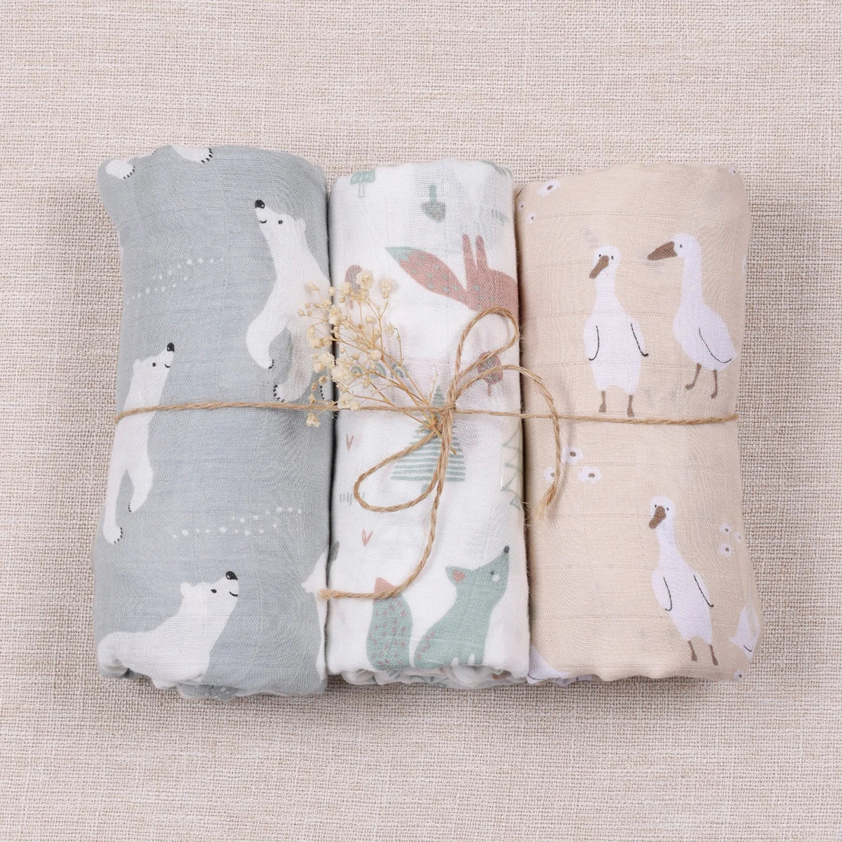 3 Piece Muslin Cloths